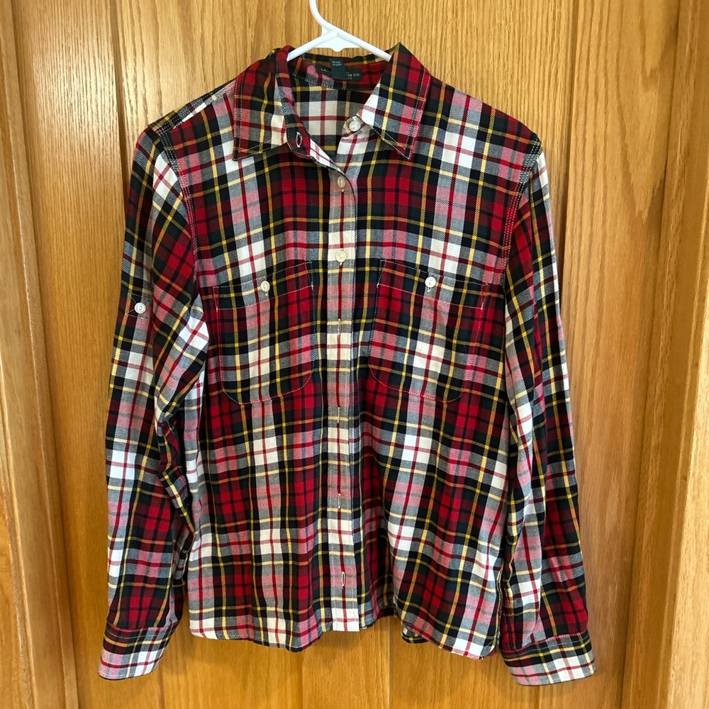 Lauren Ralph Lauren‎ Flannel Plaid Button Down Shirt S